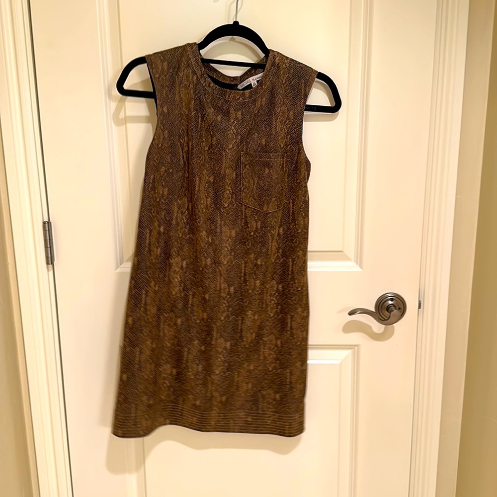 Rachel Roy Dress, Snake Print leather feeling dress in good condition, size xs,